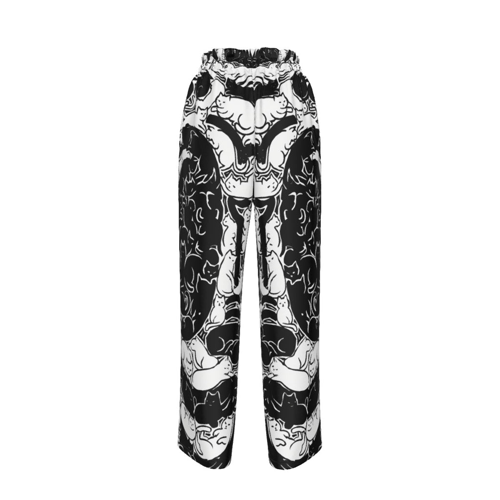 katz Women's Faux Silk Wide-Leg Pants
