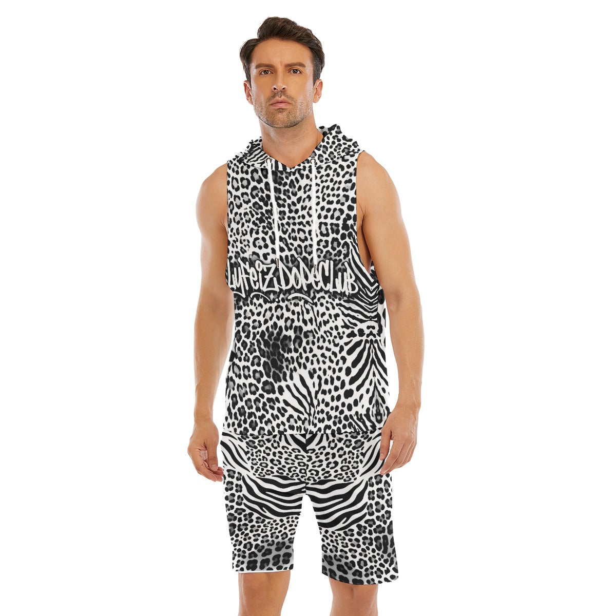 Lyfeizdopeclub  Men's Sleeveless hoodie And Shorts Set