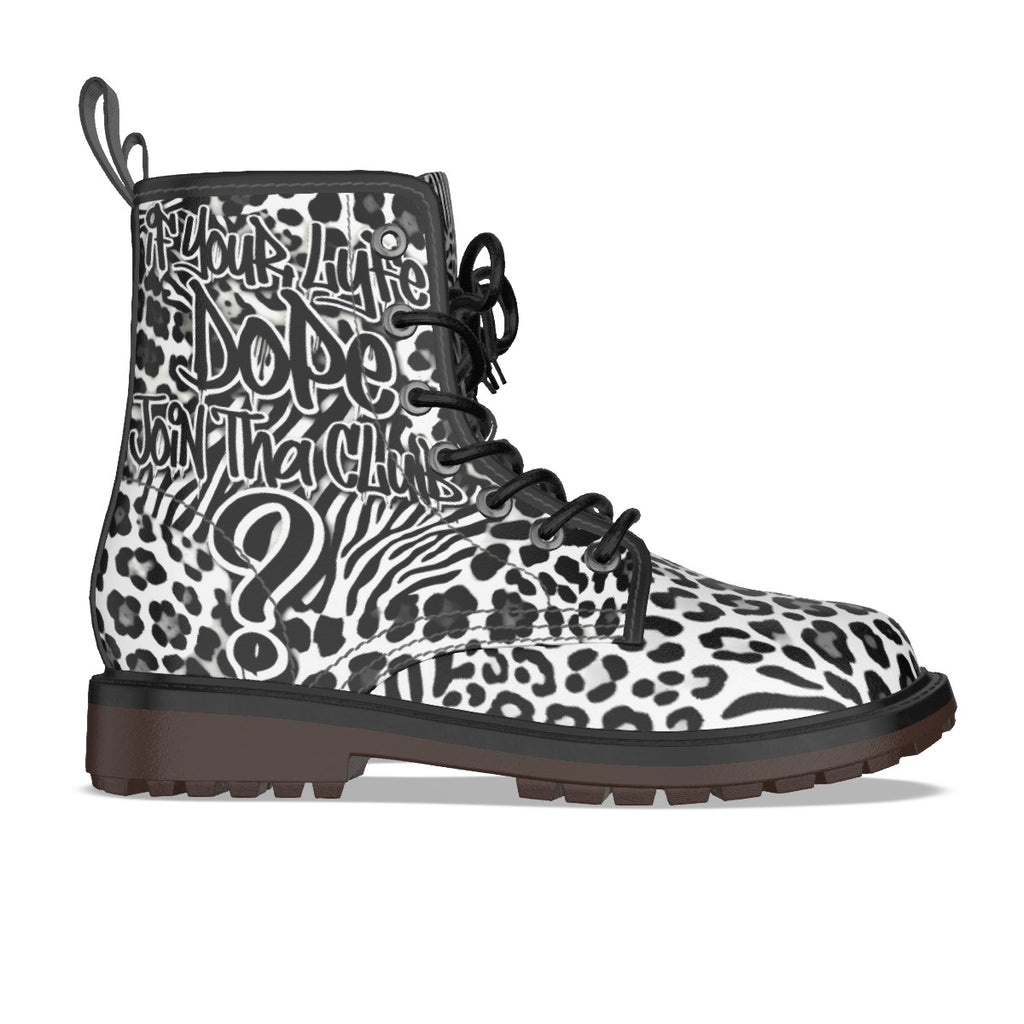 Lyfeizdopeclub Women's Martin Short Boots